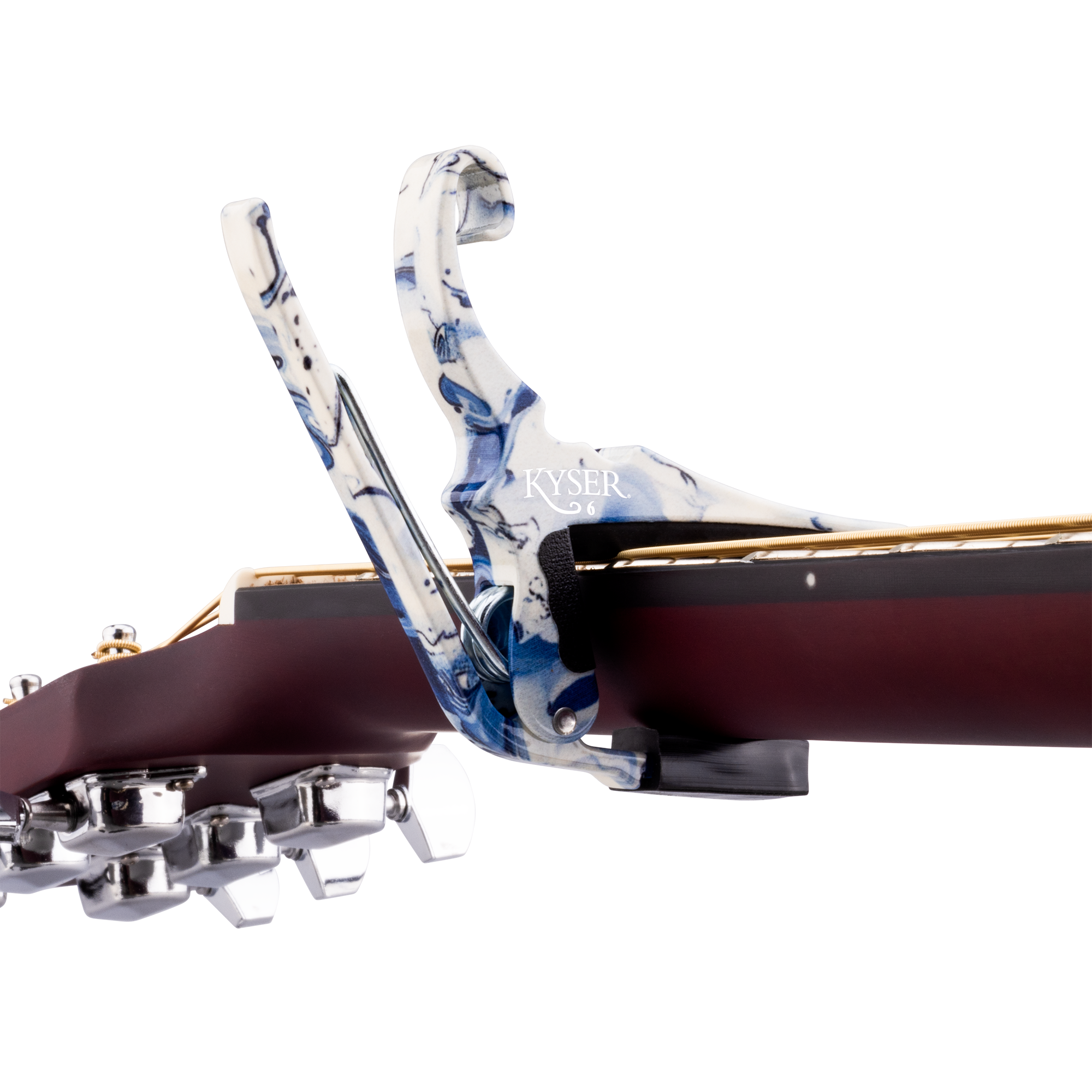 Kyser x Gopherwood Quick-Change Acoustic Guitar Capo White Porcelain
