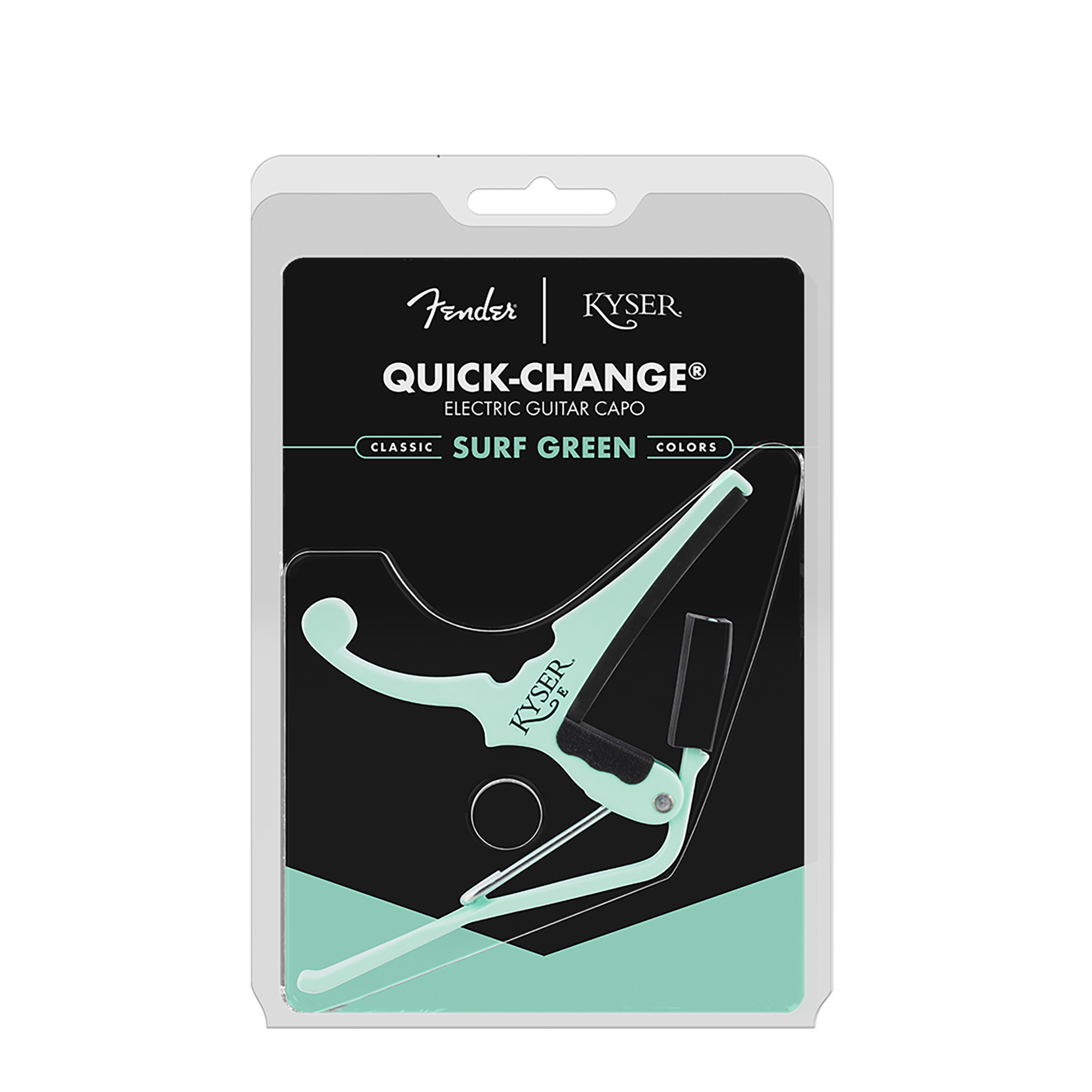 Fender® x Kyser® Quick-Change® Electric Guitar Capo, Surf Green
