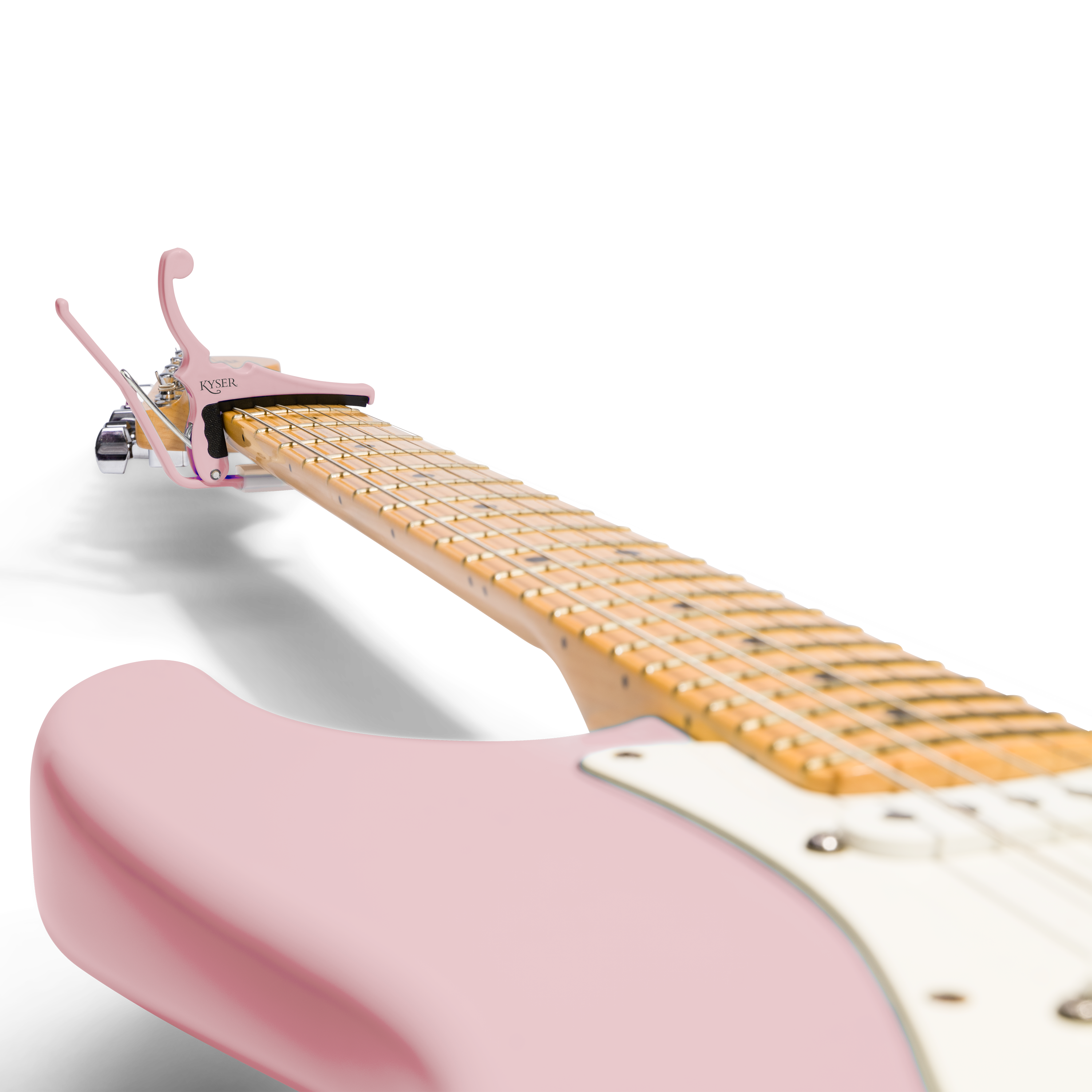 Fender® x Kyser® Quick-Change® Electric Guitar Capo, Shell Pink