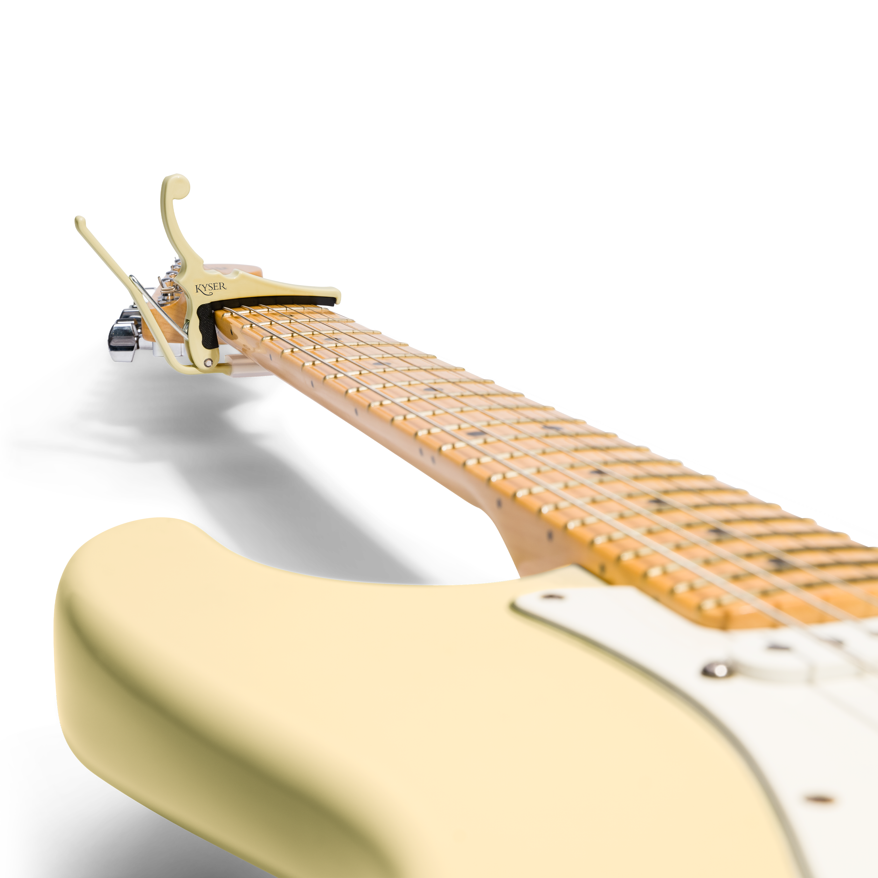 Fender® x Kyser® Quick-Change® Electric Guitar Capo, Olympic White