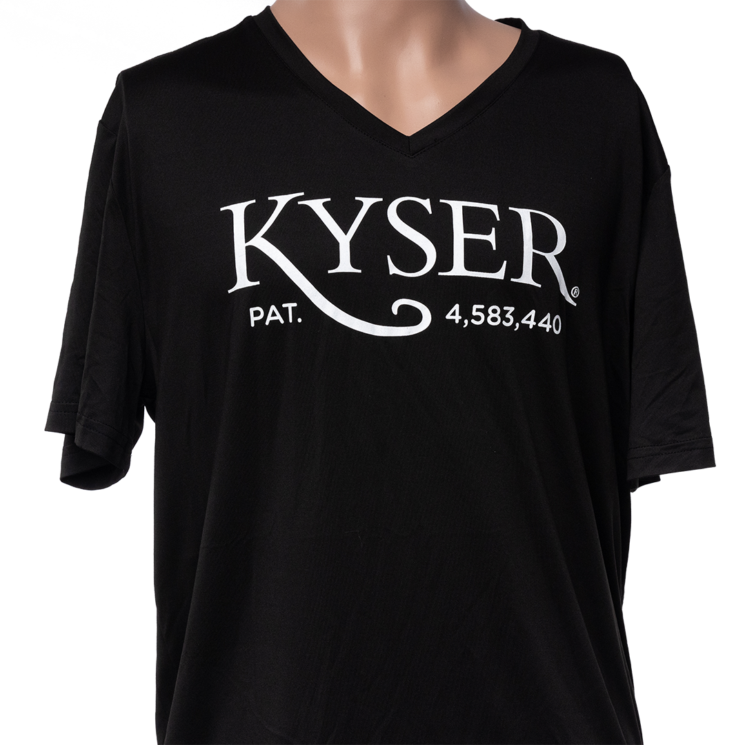 KYSER Patent Logo V-Neck T-Shirt - Black