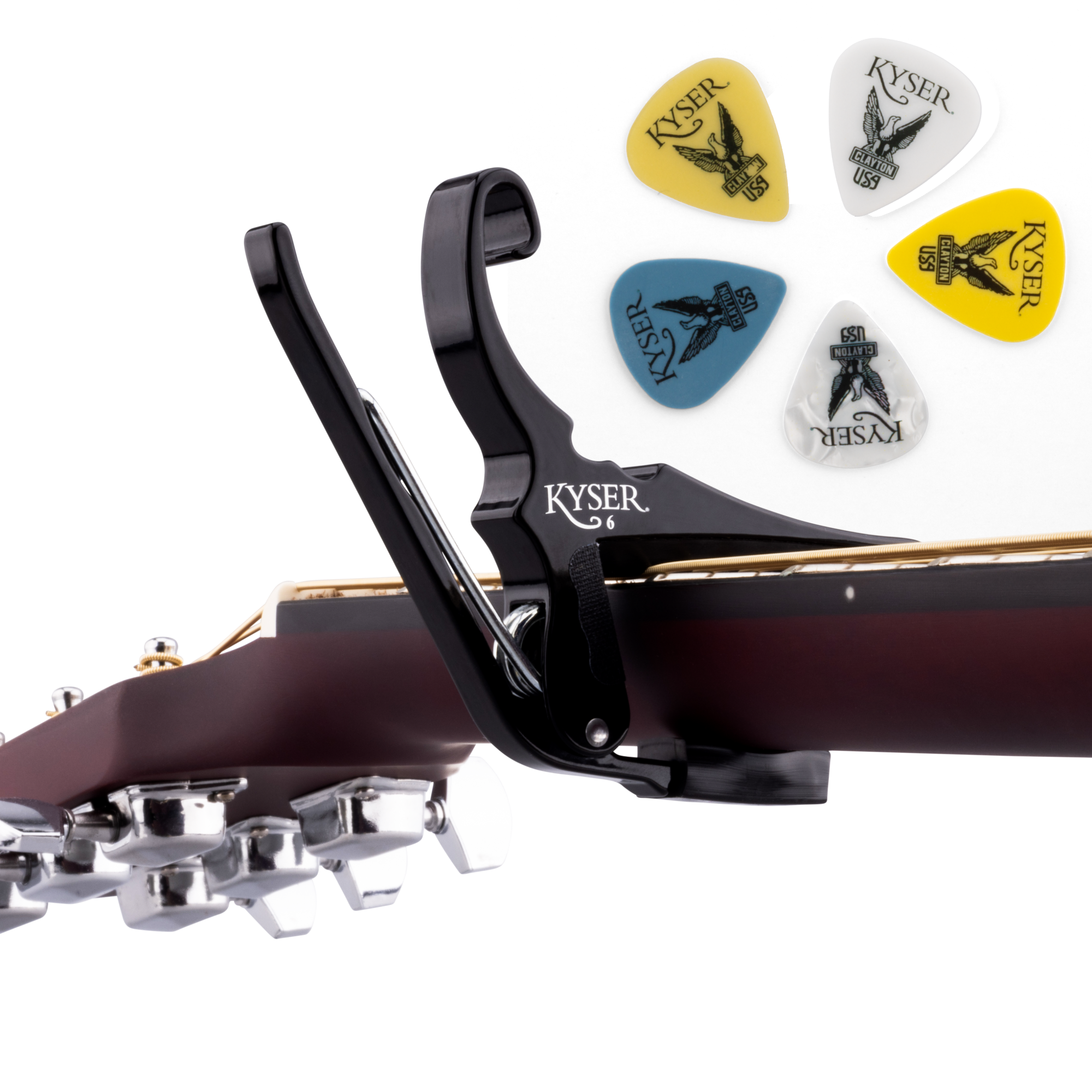 Kyser Capo + Clayton Picks: Pick up & Play Bundle