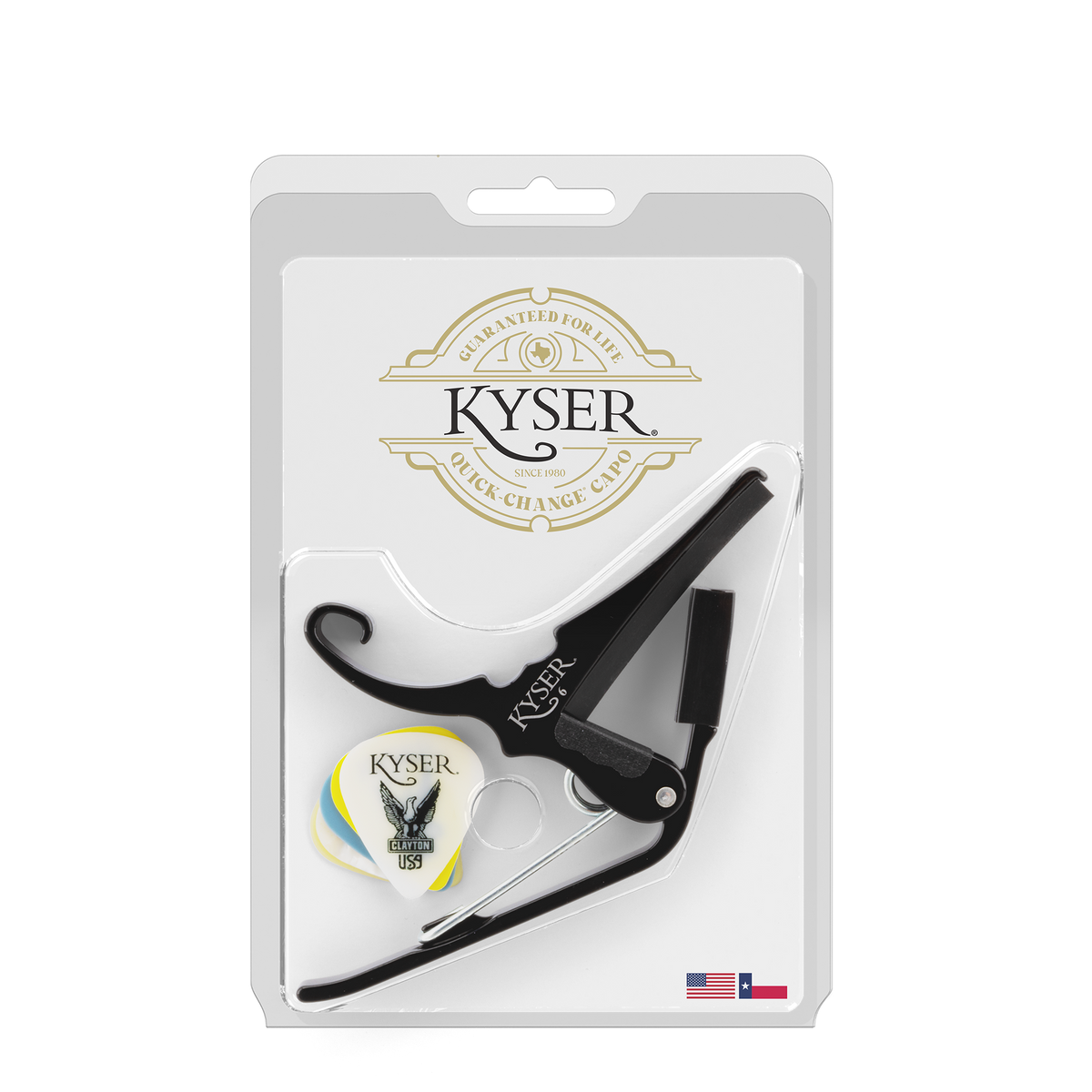 Kyser Capo + Clayton Picks: Pick up & Play Bundle