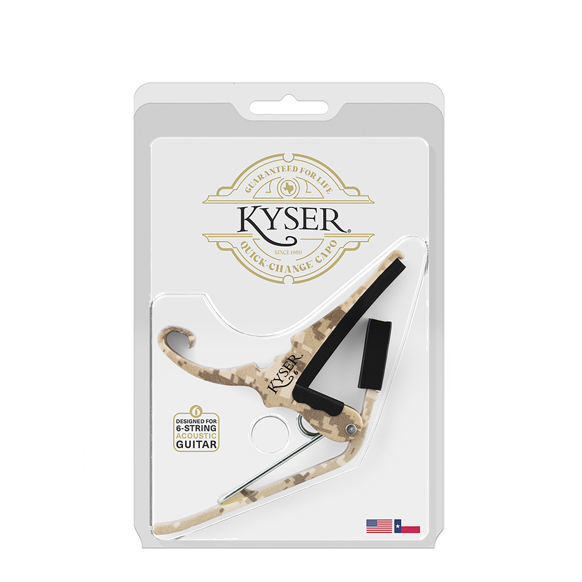 Kyser "Guitars 4 Vets" Desert Camo Quick-Change® Acoustic Guitar Capo