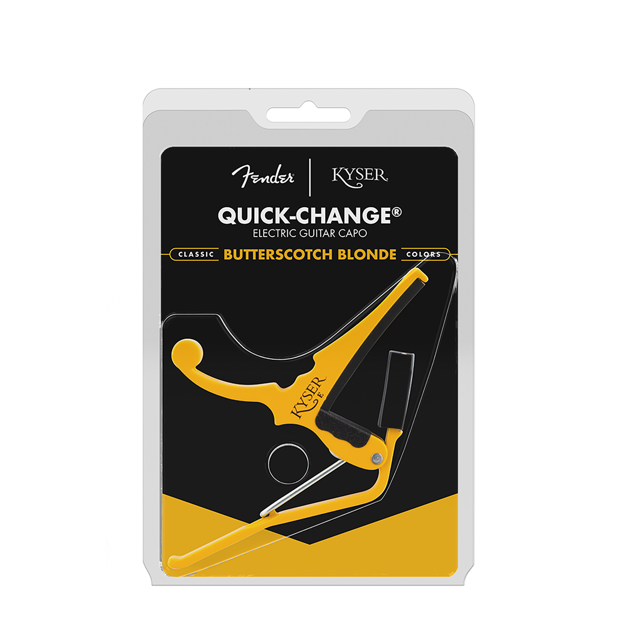 Fender® x Kyser® Quick-Change® Electric Guitar Capo, Butterscotch Blonde